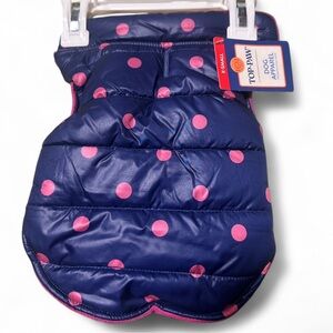 Top Paw Blue and Pink Dog Quilted Vest